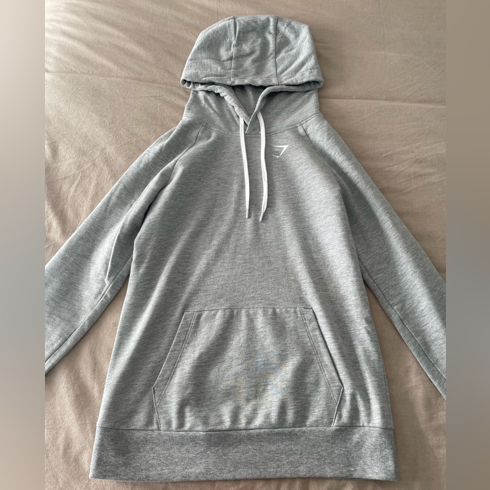 Gymshark training hoodie marl gray XS